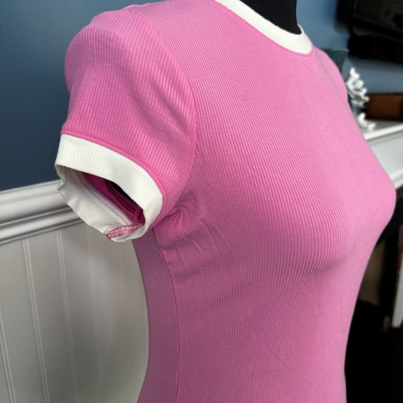 NWT SKIMS Soft Lounge Baby Tee - blush multi - size Medium - SOLD OUT 💗 - Picture 4 of 7